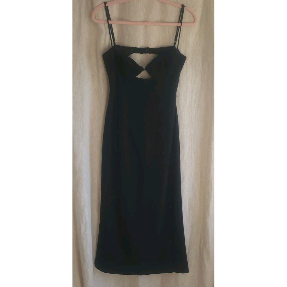 Bardot Vienna Bustier Midi Dress Black Classic Size 6/Medium Sexy Valentine's - Picture 5 of 14